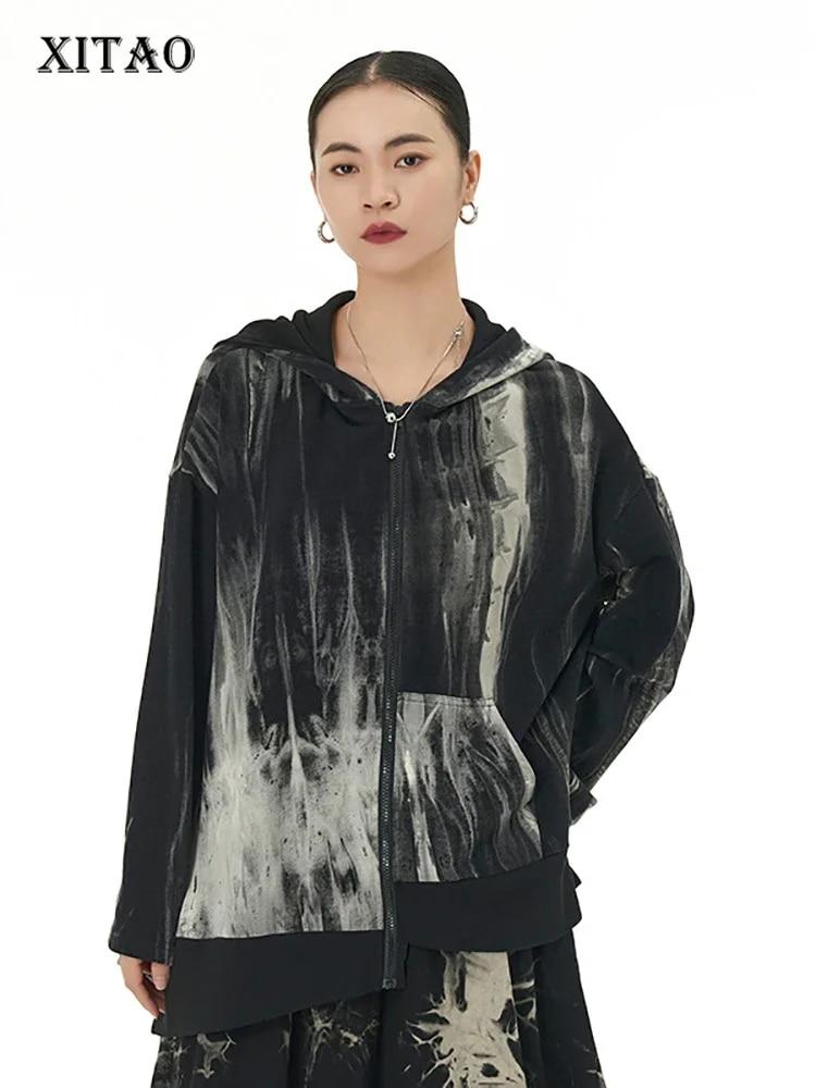 XITAO Tie Dye Асимметричные куртки с капюшоном на молнии в стиле пэчворк с карманами Свободное повседневное пальто HQQ1592
XITAO Tie Dye Асимметричные куртки с капюшоном на молнии в стиле пэчворк с карманами Свободное повседневное пальто HQQ1592
