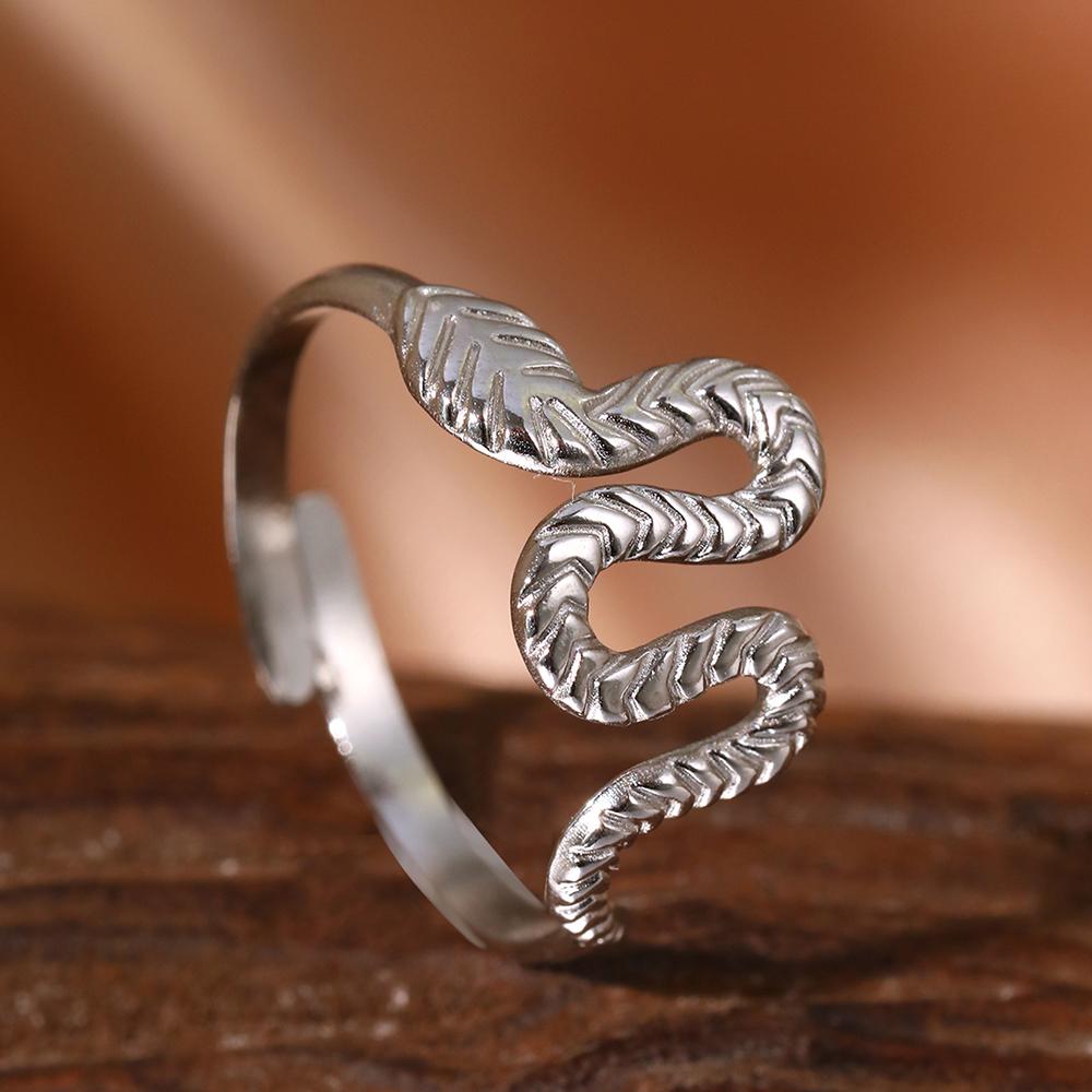 Stainless Steel Rings High-end Sense Snakes Personality Fashion Adjustable Open Lovers Ring For Women Zircon Banquet Gifts New
Stainless Steel Rings High-end Sense Snakes Personality Fashion Adjustable Open Lovers Ring For Women Zircon Banquet Gifts New