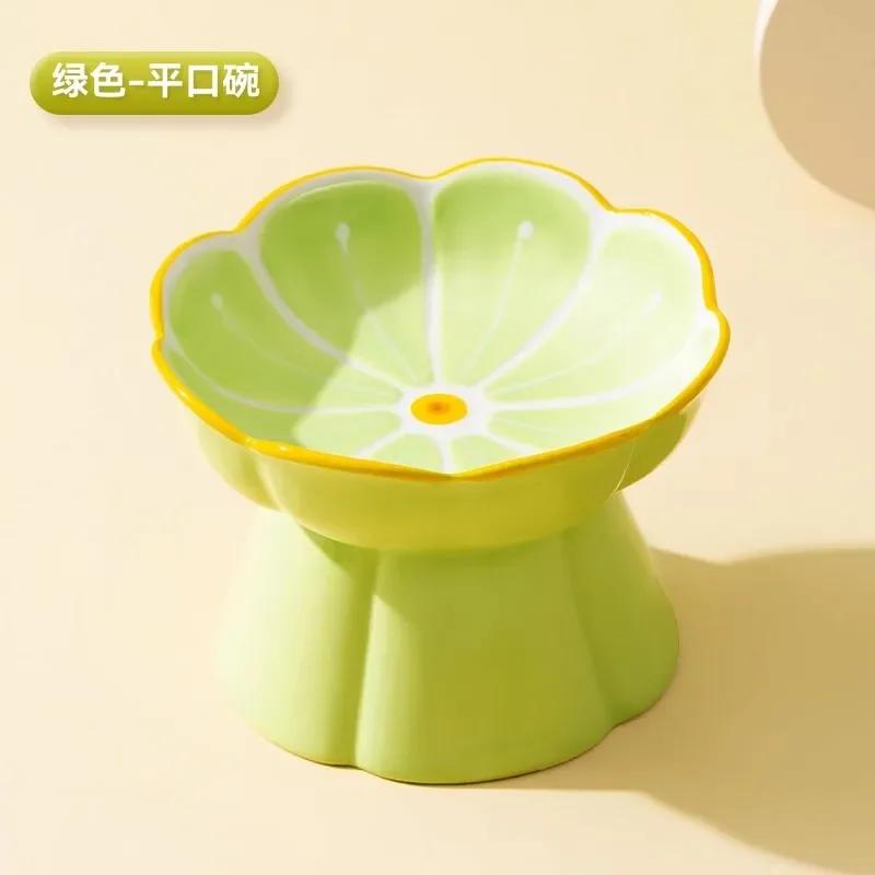 Ceramic Petal Shape Food Bowl Drinking Water Eating Basin Large Caliber Flat or Inclined Mouth Pet Product Yellow and Green, 1PC
Ceramic Petal Shape Food Bowl Drinking Water Eating Basin Large Caliber Flat or Inclined Mouth Pet Product Yellow and Green, 1PC