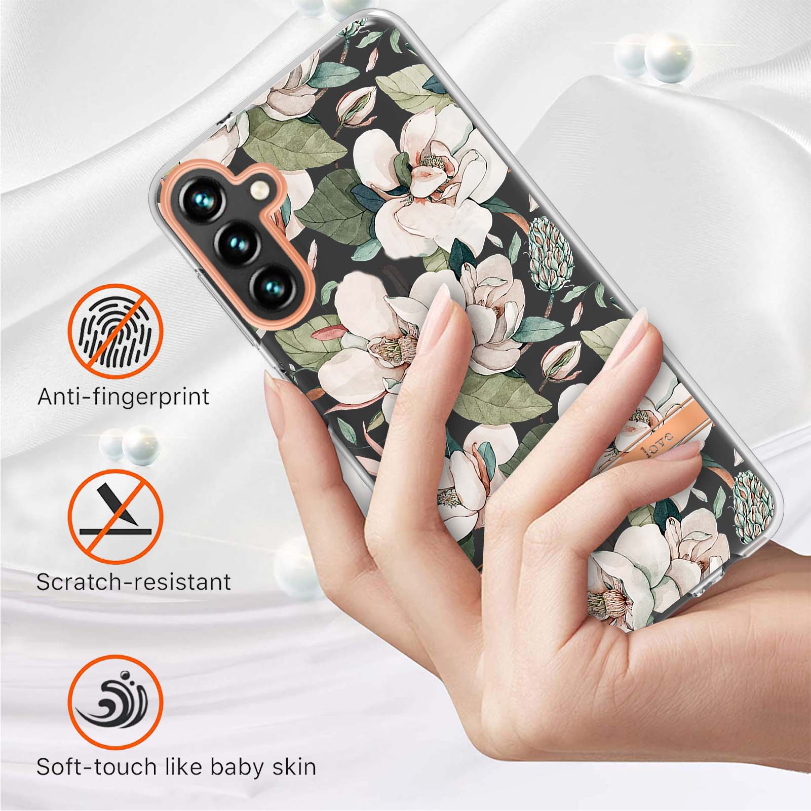 For Samsung Galaxy A54 5G Case IMD IML Flower Pattern Electroplated TPU Back Cover HC002 Blue Rose
For Samsung Galaxy A54 5G Case IMD IML Flower Pattern Electroplated TPU Back Cover HC002 Blue Rose