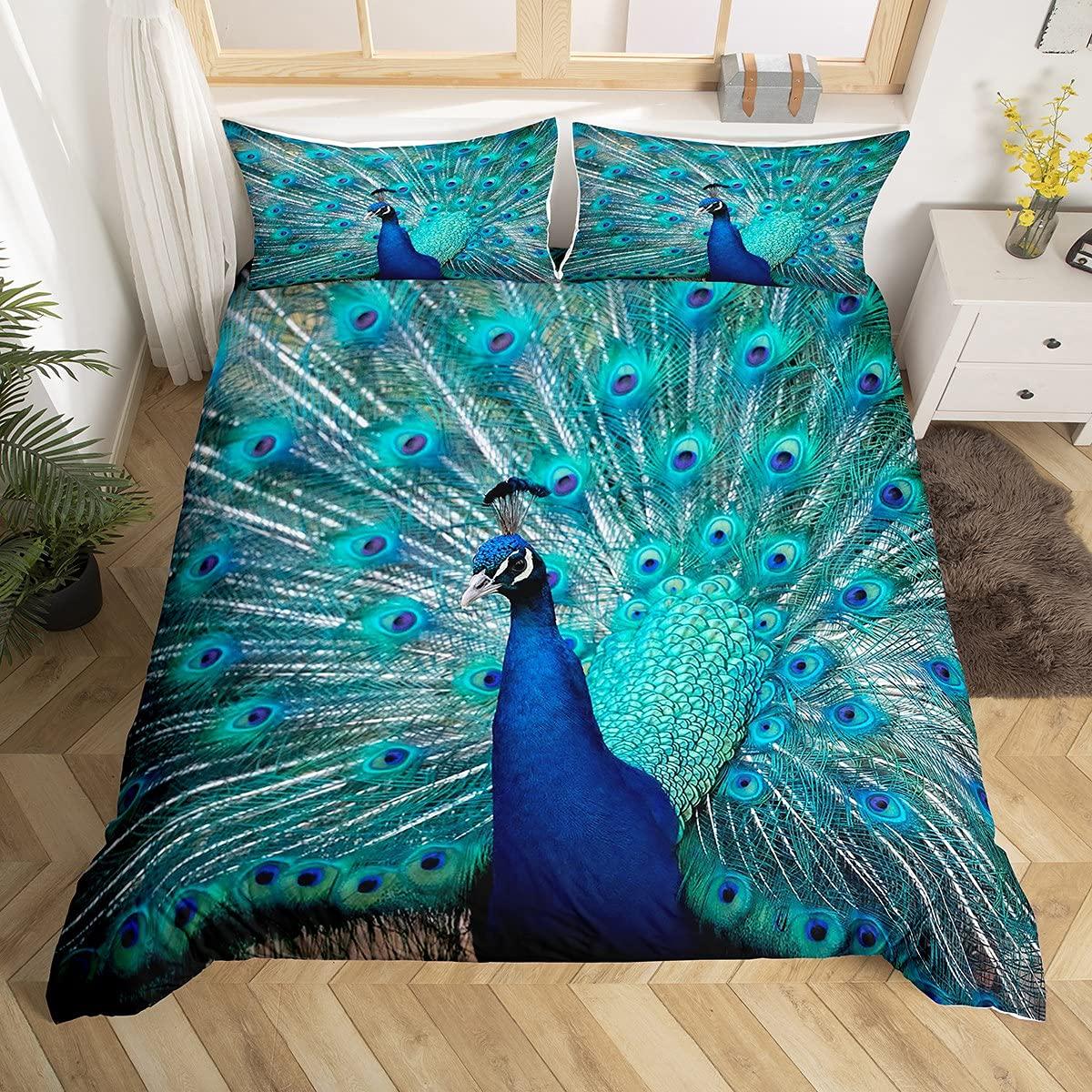 Peacock Duvet Cover Twin Full Queen King Chinese Style Peach Blossom Flowers Retro Bedding Set Wild Animal Print Comforter Cover EU Single(135*200cm)3pcs
Peacock Duvet Cover Twin Full Queen King Chinese Style Peach Blossom Flowers Retro Bedding Set Wild Animal Print Comforter Cover EU Single(135*200cm)3pcs