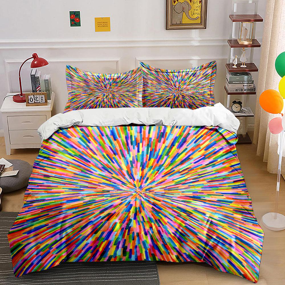 Colorful radial stripe burst. Bedding sets Duvet cover sets Duvet covers Pillowcases(1 * Duvet Cover 2 * Pillowcases without duvet insert) 135x200cm
Colorful radial stripe burst. Bedding sets Duvet cover sets Duvet covers Pillowcases(1 * Duvet Cover 2 * Pillowcases without duvet insert) 135x200cm