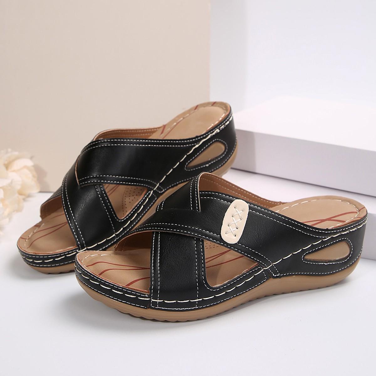 Wedge sandals women s summer new wide strip casual comfortable breathable sandals 36 чорний
Wedge sandals women s summer new wide strip casual comfortable breathable sandals 36 чорний