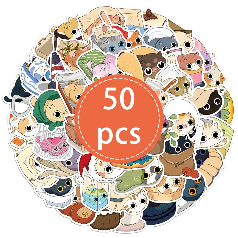 50PCS Cute Cat Stickers Kawaii Cartoon Animal Waterproof Decals for Water Bottle Laptop Phone Case Scrapbooking Fun Cats Sticker
50PCS Cute Cat Stickers Kawaii Cartoon Animal Waterproof Decals for Water Bottle Laptop Phone Case Scrapbooking Fun Cats Sticker