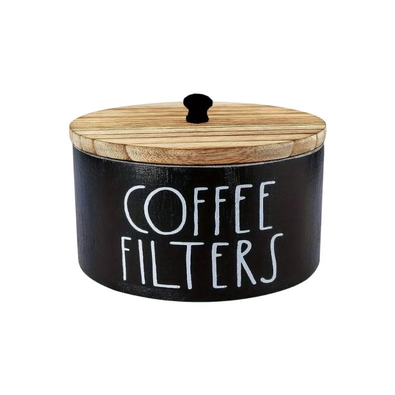Multiple Section Wood Coffee Filter Paper Holder Sturdy Kitchen Storage Box for Countertop Organization чорний
Multiple Section Wood Coffee Filter Paper Holder Sturdy Kitchen Storage Box for Countertop Organization чорний