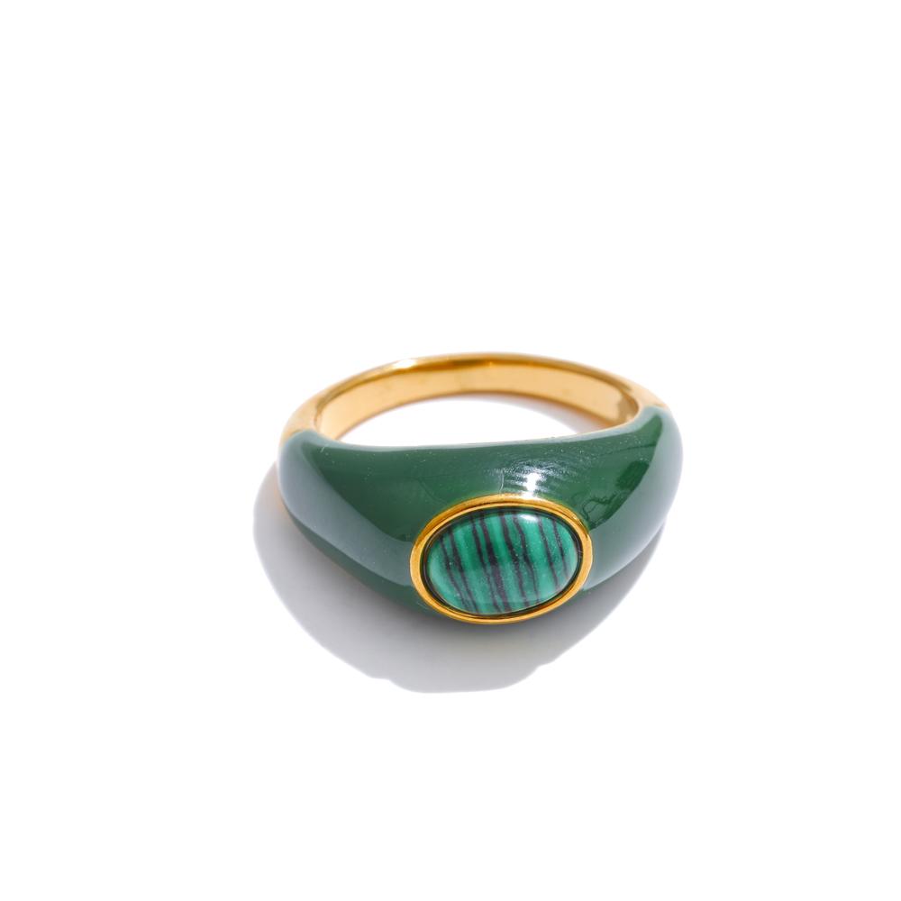 Yhpup Size 6789 White Green Enamel Natural Malachite Shell Fashion Ring 316L Stainless Steel High Quality Golden Jewelry Gift 6
Yhpup Size 6789 White Green Enamel Natural Malachite Shell Fashion Ring 316L Stainless Steel High Quality Golden Jewelry Gift 6