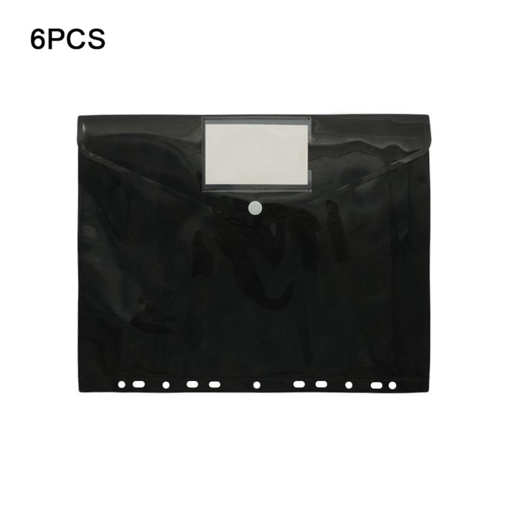 6 pcs Simple Design Plastic Binder Folders A4 Clear Binder Pocket Snap Closure 11 Holes Punched Pockets Home Office чорний
6 pcs Simple Design Plastic Binder Folders A4 Clear Binder Pocket Snap Closure 11 Holes Punched Pockets Home Office чорний