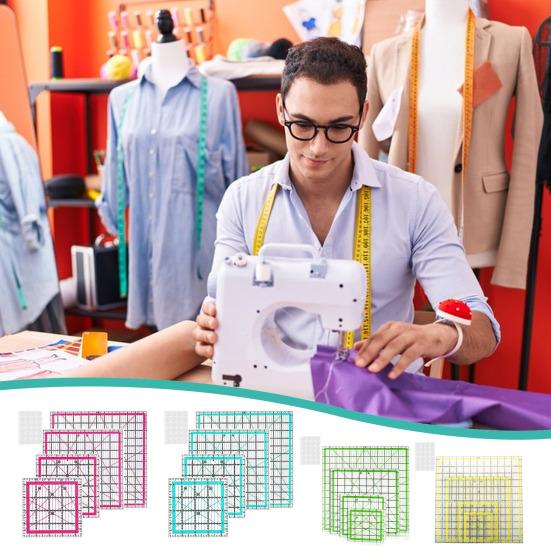 4Pcs Acrylic Quilting Ruler with Non-Slip Rings 4.5/6/9.5/12.5-Inch Square Fabric Cutting Patchwork Ruler with Clear Mark DIY Sewing Craft Projects зелений
4Pcs Acrylic Quilting Ruler with Non-Slip Rings 4.5/6/9.5/12.5-Inch Square Fabric Cutting Patchwork Ruler with Clear Mark DIY Sewing Craft Projects зелений