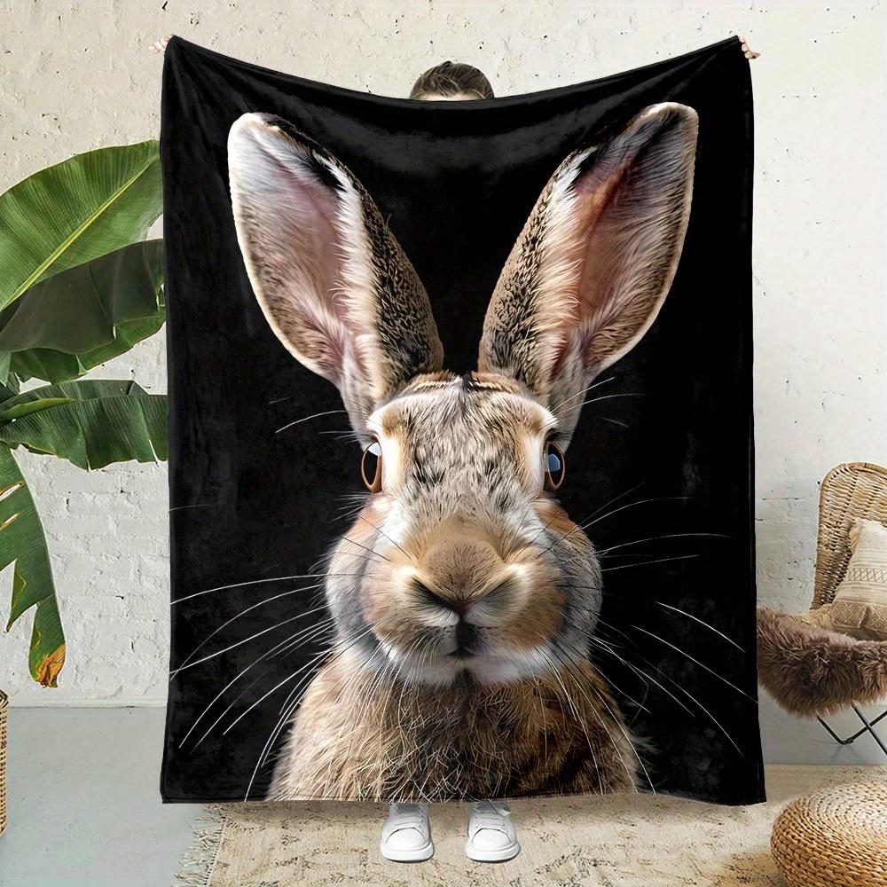 Cozy Flannel Throw Blanket with Cute Rabbit Print - Soft, Reversible, All-Season Nap Blanket for Office, Bed, Sofa, Camping 75x90cm28x35in
Cozy Flannel Throw Blanket with Cute Rabbit Print - Soft, Reversible, All-Season Nap Blanket for Office, Bed, Sofa, Camping 75x90cm28x35in