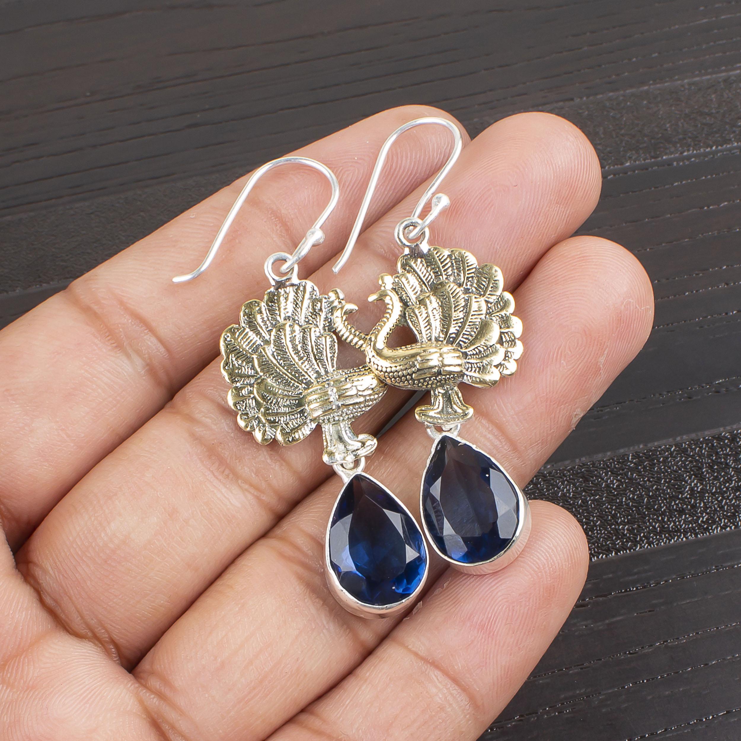 London Blue Topaz 925 Solid Sterling Silver Earrings, Handmade Gemstone Earrings Jewelry, Gifts For Wife Brand New Earrings 2.20 Inches синій
London Blue Topaz 925 Solid Sterling Silver Earrings, Handmade Gemstone Earrings Jewelry, Gifts For Wife Brand New Earrings 2.20 Inches синій