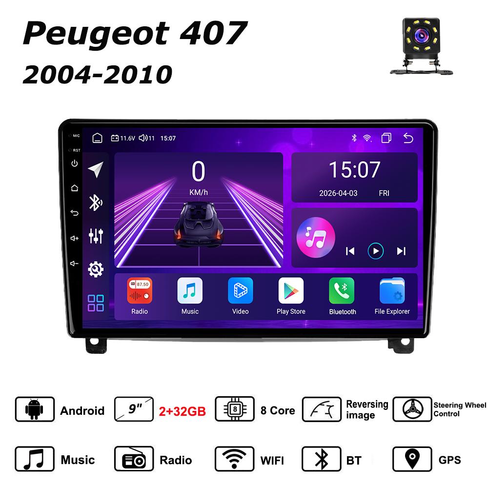 Android Car-Play Car Radio For Peugeot 407 2004-2010 Multimedia Player Head Unit Stereo GPS Navigation BT WIFI,8 CORE ,2+32GB
Android Car-Play Car Radio For Peugeot 407 2004-2010 Multimedia Player Head Unit Stereo GPS Navigation BT WIFI,8 CORE ,2+32GB