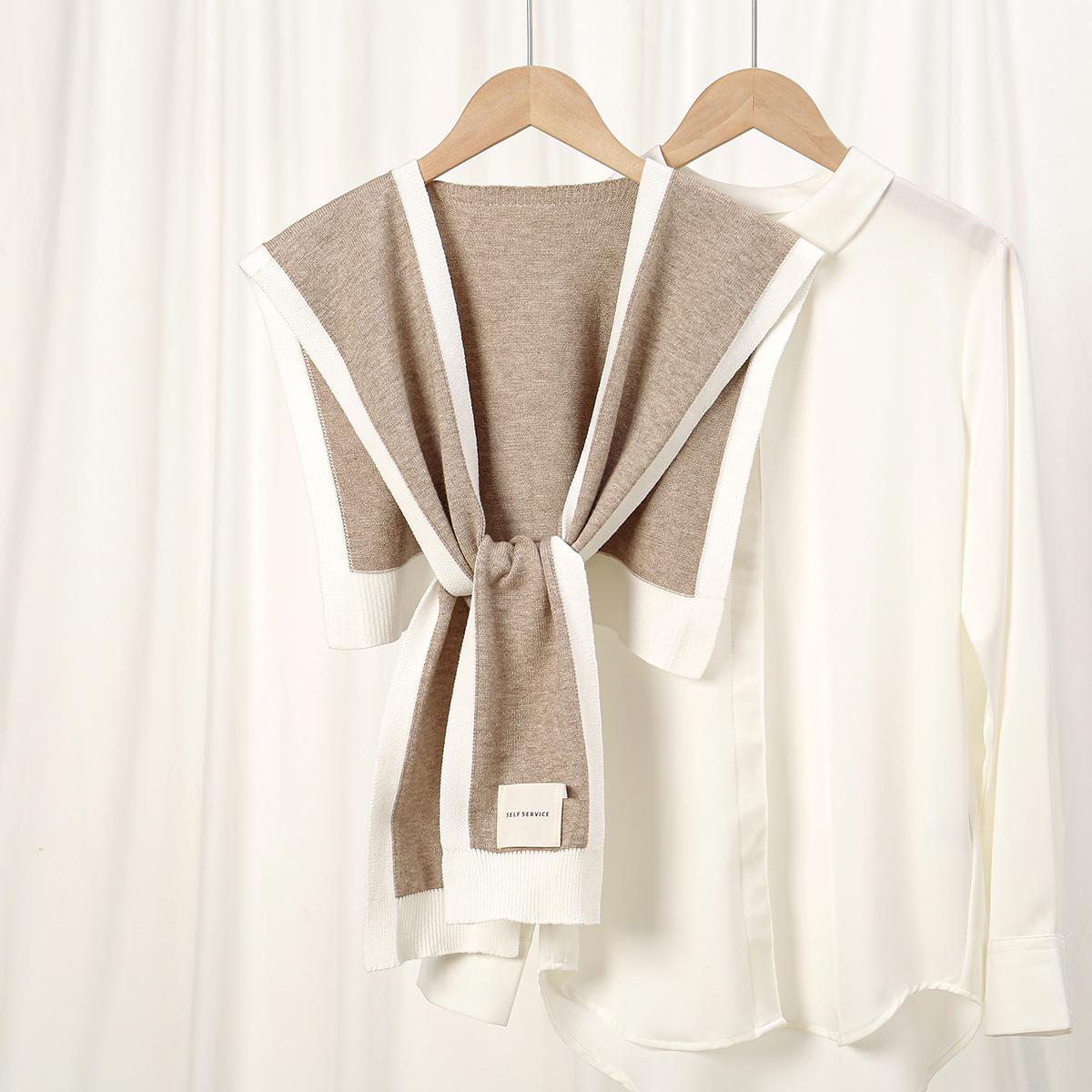 Autumn Korean Knit Warm Shawl Winter Female Blouse Shoulders Fake Collar Cape Knotted Scarf Stripe Neck Guard Scarve For Women
Autumn Korean Knit Warm Shawl Winter Female Blouse Shoulders Fake Collar Cape Knotted Scarf Stripe Neck Guard Scarve For Women