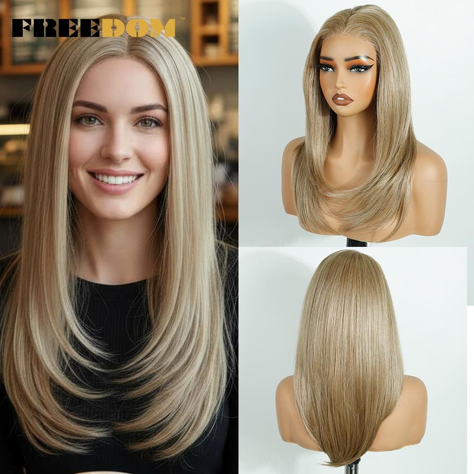 FREEDOM 13x6 Synthetic Lace Frontal Wigs For Women 20 Inch Pre Plucked Lace Front Wig Wear And Go Ombre Brown Pre-cut Lace Wigs (as the picture,20inches)
FREEDOM 13x6 Synthetic Lace Frontal Wigs For Women 20 Inch Pre Plucked Lace Front Wig Wear And Go Ombre Brown Pre-cut Lace Wigs (as the picture,20inches)
