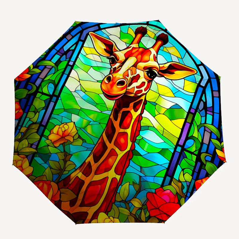 1pc Giraffe StainedGlass Automatic Folding Umbrella Compact Lightweight Travel Umbrella with 8-Rib Sturdy Frame, Windproof & Self033
1pc Giraffe StainedGlass Automatic Folding Umbrella Compact Lightweight Travel Umbrella with 8-Rib Sturdy Frame, Windproof & Self033