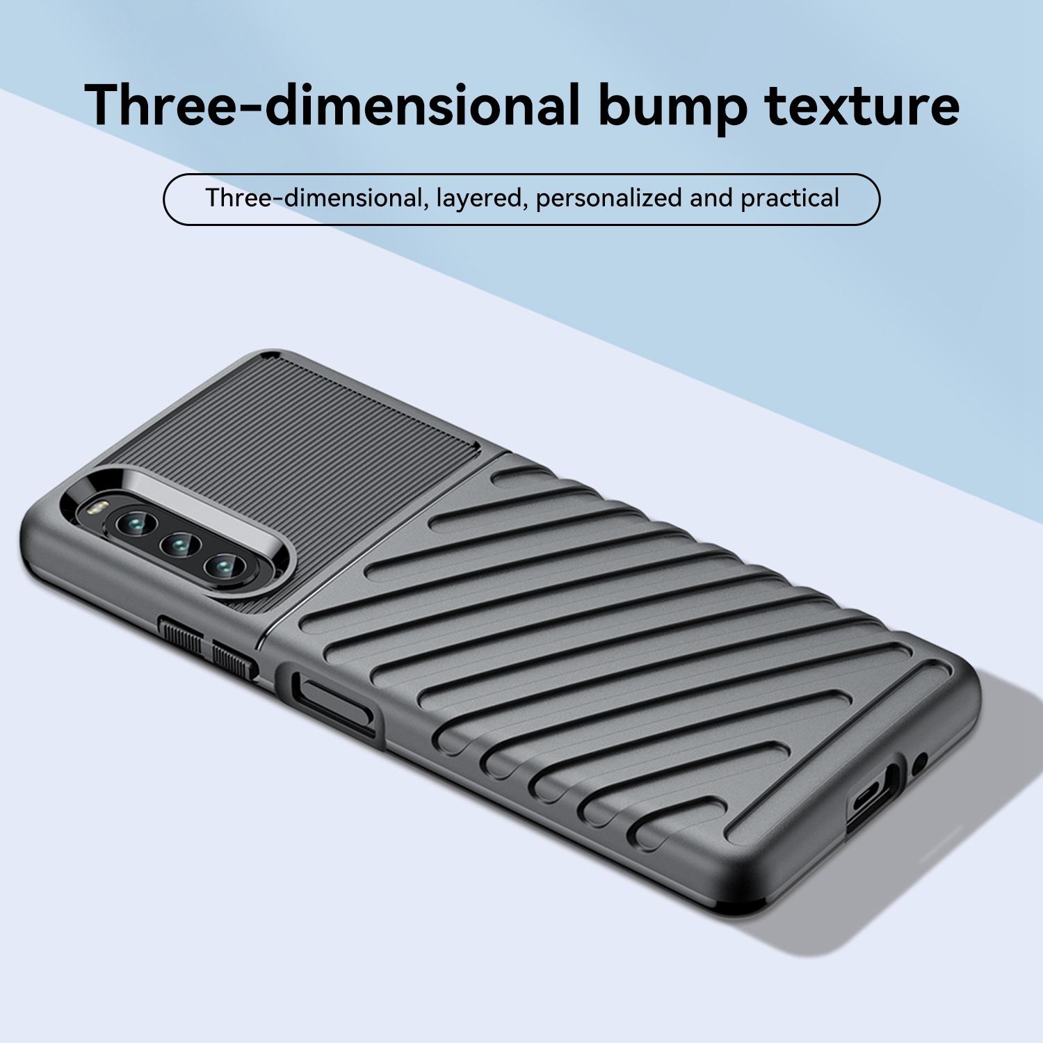 For Sony Xperia 10 IV Thunder Series Twill Texture Phone Case Shock Absorbing Thickened TPU Back Cover Black
For Sony Xperia 10 IV Thunder Series Twill Texture Phone Case Shock Absorbing Thickened TPU Back Cover Black