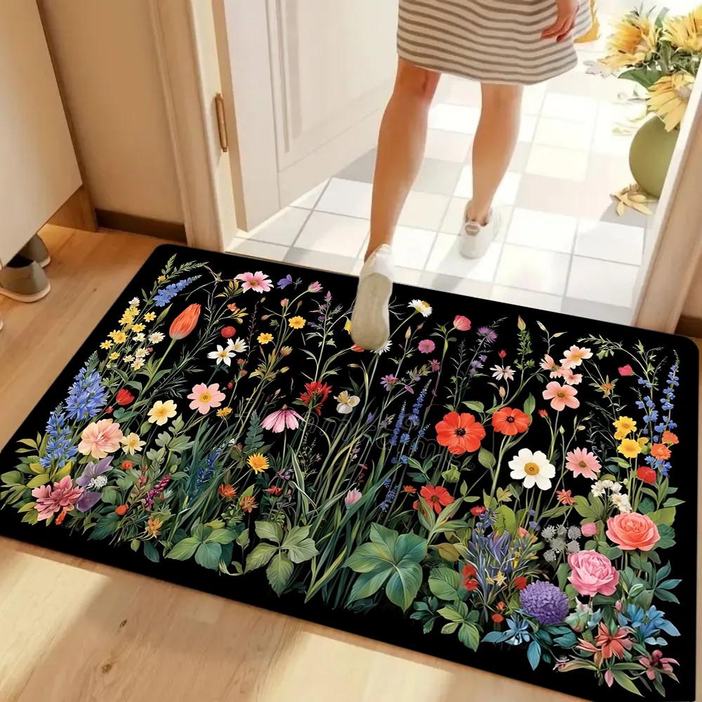 Spring Floral Printed Carpet Pink Floral Door Mat Bedroom Kitchen Living Room Porch Entrance Non Slip Carpet 30x50cm
Spring Floral Printed Carpet Pink Floral Door Mat Bedroom Kitchen Living Room Porch Entrance Non Slip Carpet 30x50cm