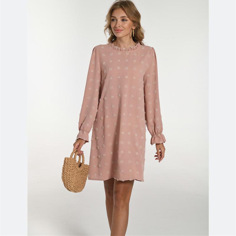2026 Trendy Women s Bubble Embroidery Pompom Jacquard Long Sleeve Dress Large рожевий
2026 Trendy Women s Bubble Embroidery Pompom Jacquard Long Sleeve Dress Large рожевий