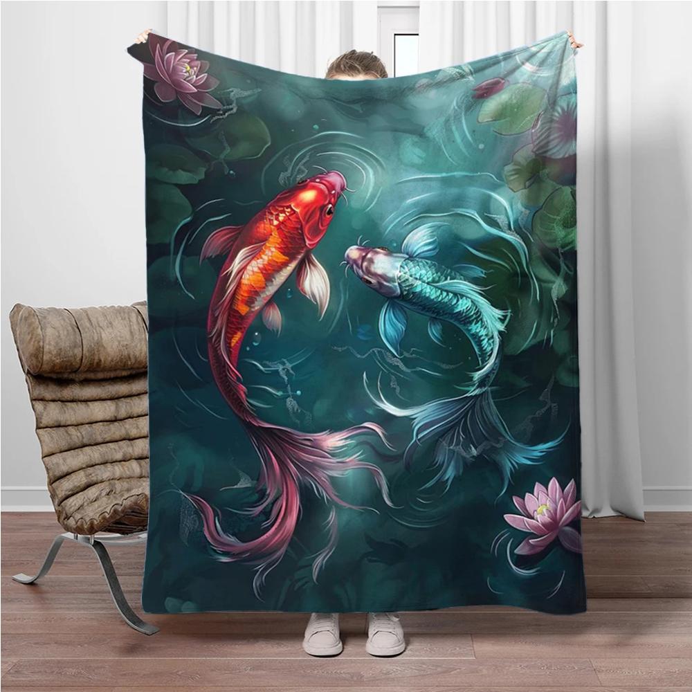 Fish lotus Soft Flannel Blankets Keep Warm Throw Blanket Comfortable Blanket for Picnic Beds Sofa Home Bedroom Travel Kids Gifts 75x90cm
Fish lotus Soft Flannel Blankets Keep Warm Throw Blanket Comfortable Blanket for Picnic Beds Sofa Home Bedroom Travel Kids Gifts 75x90cm