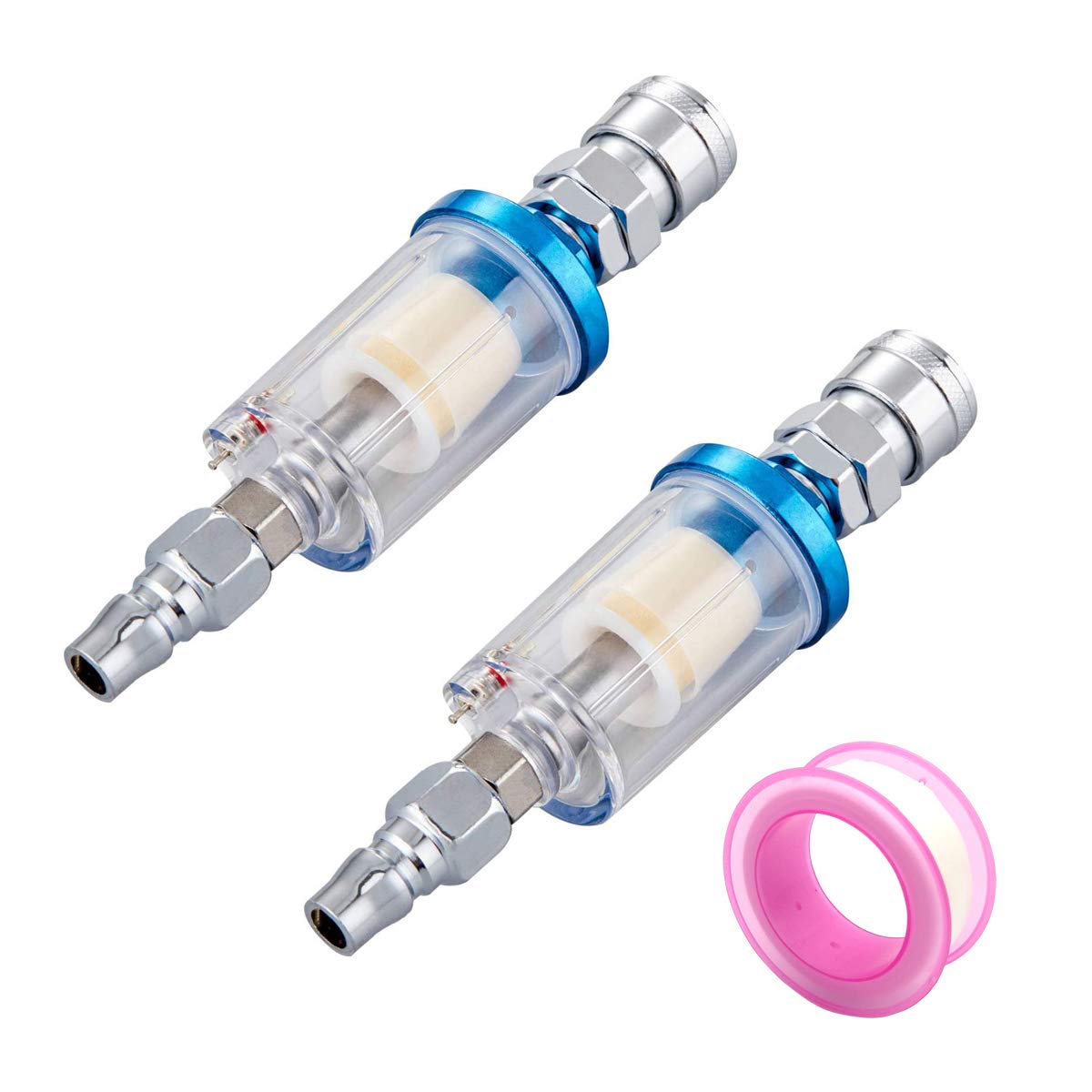 Set of 2 Water Separators for Oil Filters, Air Filters, Compressors, Paint Guns, and Water Removal with G1/4 Coupler
Set of 2 Water Separators for Oil Filters, Air Filters, Compressors, Paint Guns, and Water Removal with G1/4 Coupler