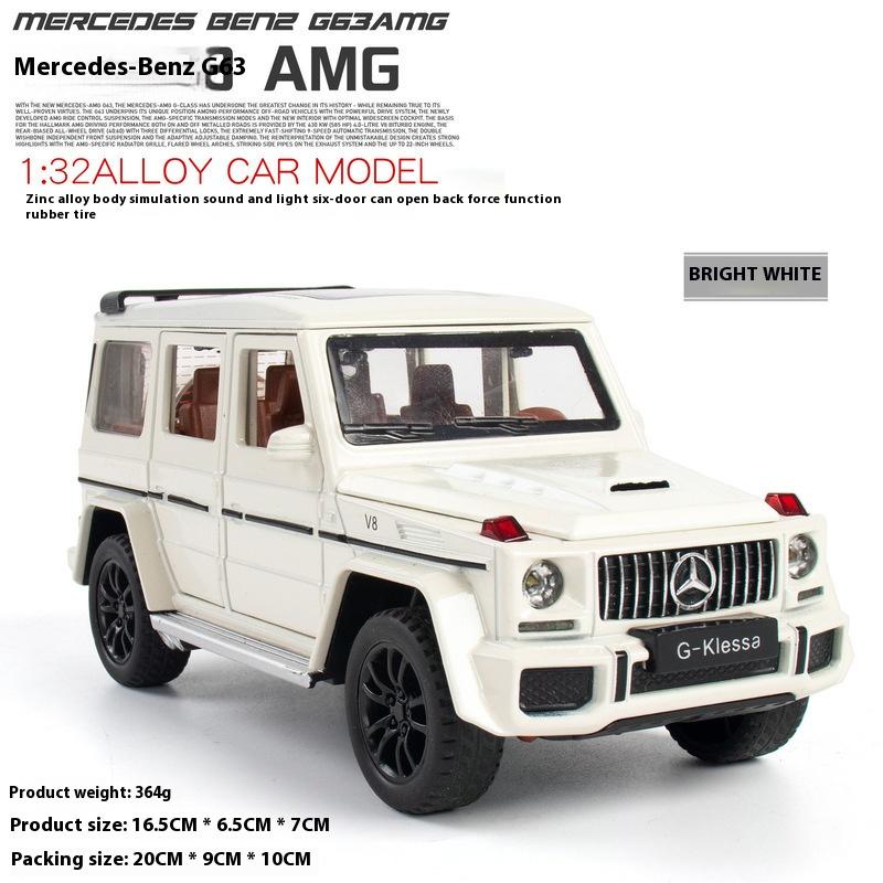 1:32 Benz G63 AMG Toy Alloy Car Diecast Model Sound Light Pull Back Toy Miniature Vehicle Model Ornaments Gift For Kids
1:32 Benz G63 AMG Toy Alloy Car Diecast Model Sound Light Pull Back Toy Miniature Vehicle Model Ornaments Gift For Kids