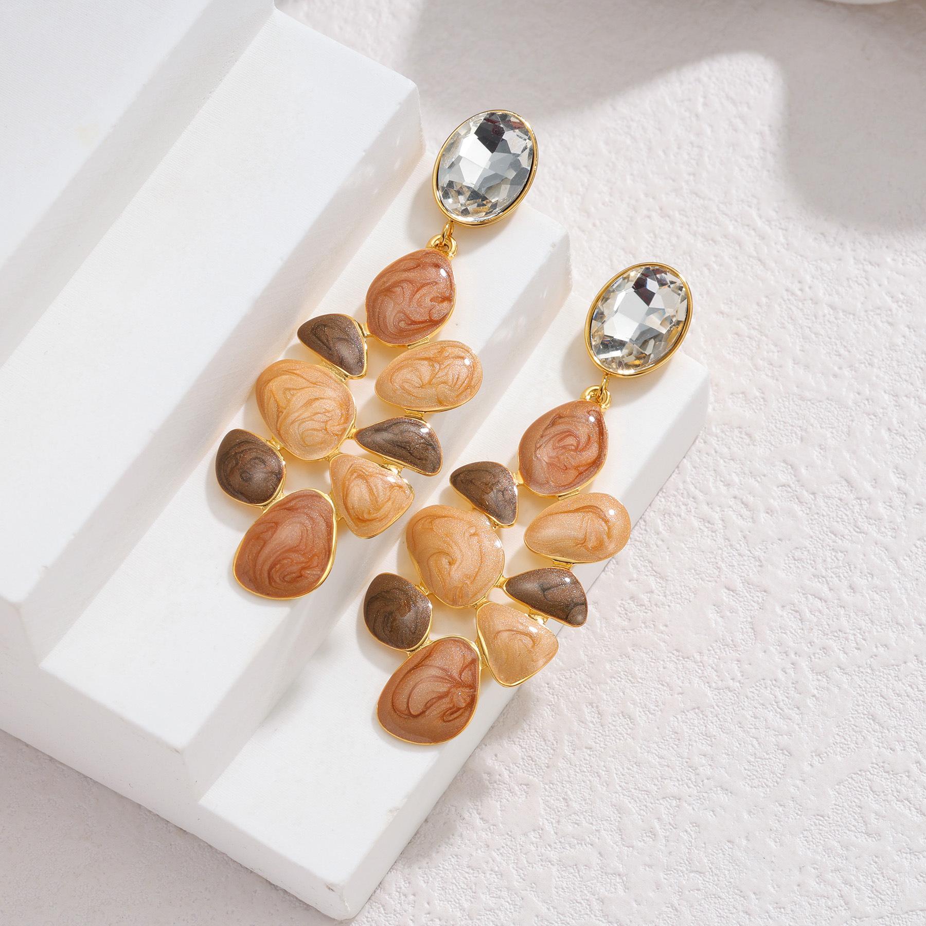 Stainless steel enamel earrings - irregular long-style ear pendants jewelry
Stainless steel enamel earrings - irregular long-style ear pendants jewelry