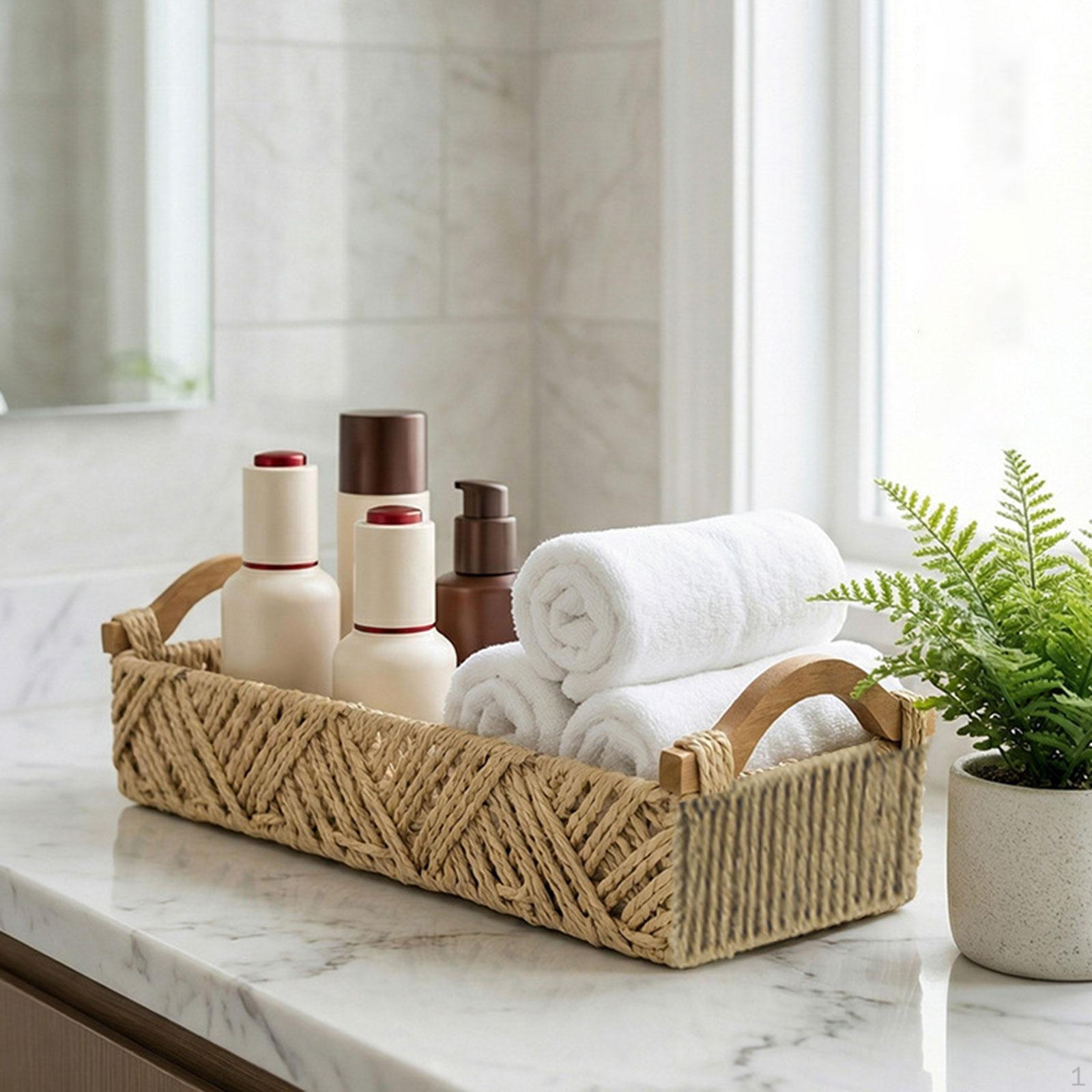 Desktop Storage Bin Brown Clothes with Handle Toys Container Cosmetic Organizer for Shelves Closet
Desktop Storage Bin Brown Clothes with Handle Toys Container Cosmetic Organizer for Shelves Closet