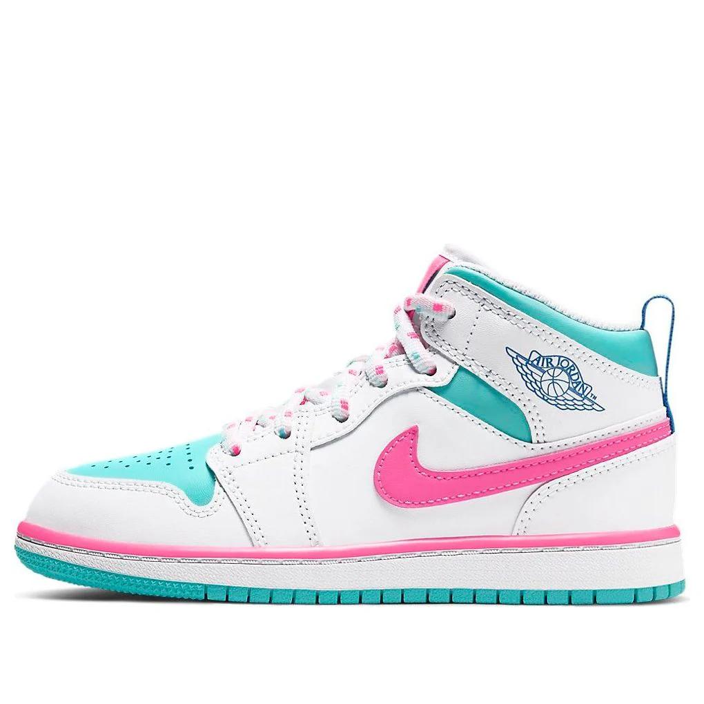 Jordan 1 Mid White Pink Green Soar PS 640737-102 3Y
Jordan 1 Mid White Pink Green Soar PS 640737-102 3Y