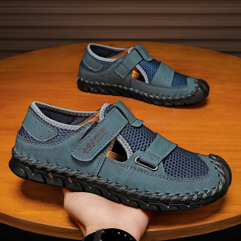 Мужские походные сандалии ручной работы на плоской подошве, синие летние римские сандалии в стиле ретро с широким закрытым носком, пляжная обувь больших размеров EU:48 синий
Мужские походные сандалии ручной работы на плоской подошве, синие летние римские сандалии в стиле ретро с широким закрытым носком, пляжная обувь больших размеров EU:48 синий