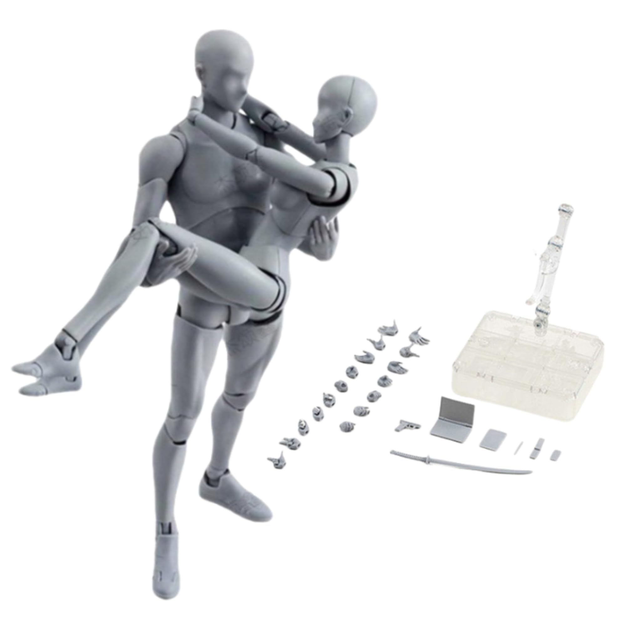 Tokyo Monoyashiki Drawing Doll Drawing Model Human Body Model Range of Motion Close to Human Mannequin Pose Male and Female Set of 2 (Gray)
Tokyo Monoyashiki Drawing Doll Drawing Model Human Body Model Range of Motion Close to Human Mannequin Pose Male and Female Set of 2 (Gray)