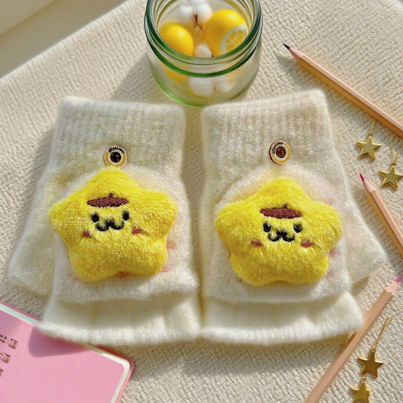 Уютные зимние детские вязаные варежки-митенки: Теплые, Милые, Без пальцев для мальчиков и девочек One Size звезда/бежевый
Уютные зимние детские вязаные варежки-митенки: Теплые, Милые, Без пальцев для мальчиков и девочек One Size звезда/бежевый