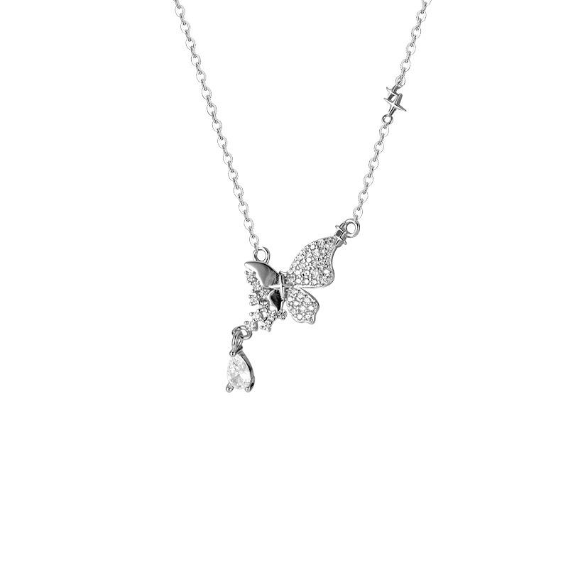 Ожерелье с бриллиантами в виде бабочки и капли воды, изысканная модная легкая роскошная цепочка на ключицу, новая ниша
Ожерелье с бриллиантами в виде бабочки и капли воды, изысканная модная легкая роскошная цепочка на ключицу, новая ниша