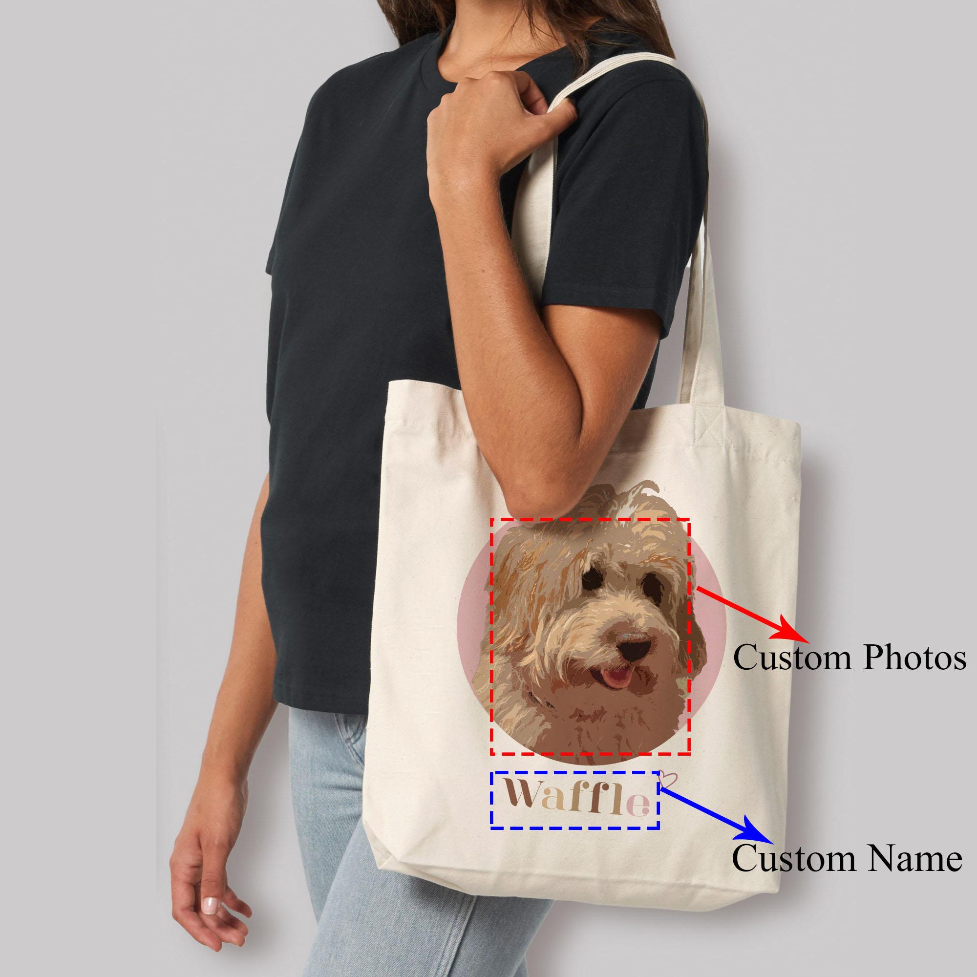 Personalized Pet Canvas Tote Bag Customized Cat Dog Photo Art Pet Lover Gift Fashionable Lightweight Eco-Friendly Shopping Bag 30X32cm
Personalized Pet Canvas Tote Bag Customized Cat Dog Photo Art Pet Lover Gift Fashionable Lightweight Eco-Friendly Shopping Bag 30X32cm
