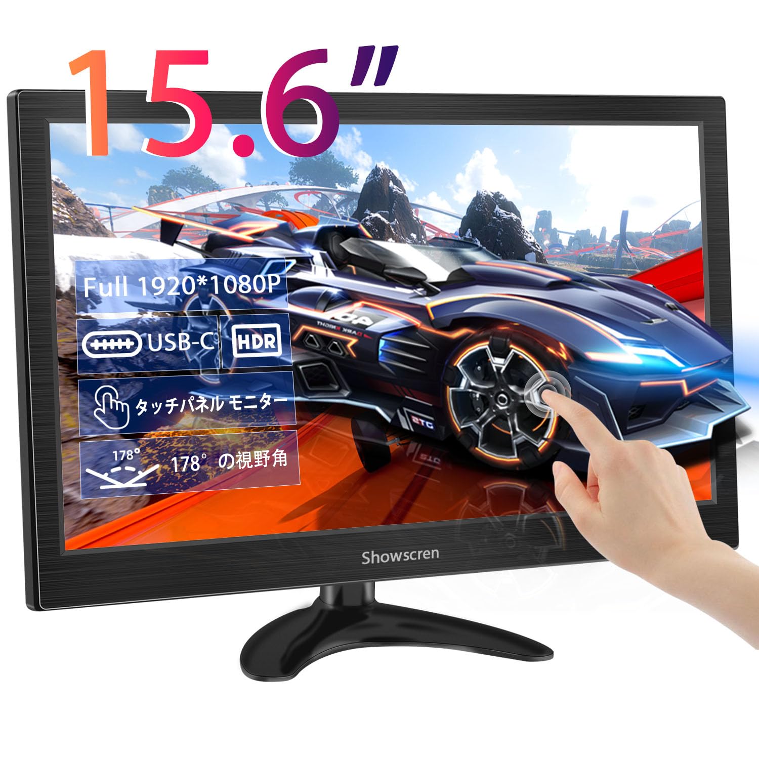 Showscren Mobile Monitor Inch Touch Panel Monitor 1920x1080P HDR Small Monitor with Compatible with 15.6 HDMI/USB-C Built-in Speaker, PC/Laptop/Mobile
Showscren Mobile Monitor Inch Touch Panel Monitor 1920x1080P HDR Small Monitor with Compatible with 15.6 HDMI/USB-C Built-in Speaker, PC/Laptop/Mobile