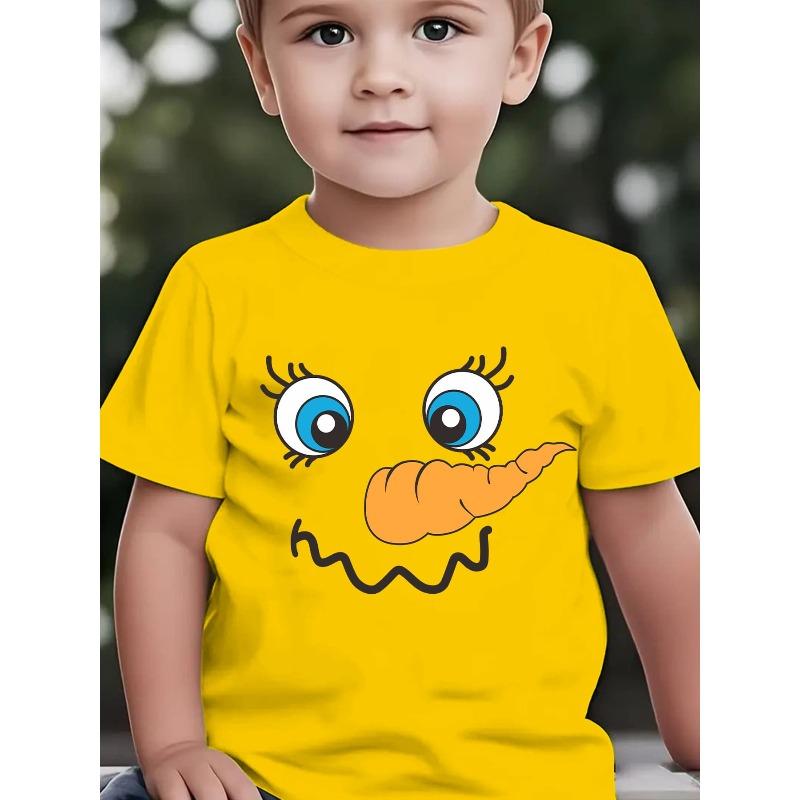 European Size Christmas Summer Boys Fashion Short Sleeve Carrot Nose Snowman Cartoon Pattern Print Outdoor Casual Top 98cm жёлтый
European Size Christmas Summer Boys Fashion Short Sleeve Carrot Nose Snowman Cartoon Pattern Print Outdoor Casual Top 98cm жёлтый