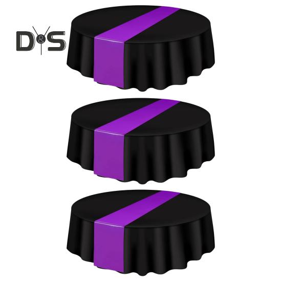 3 шт одноразовые пластиковые скатерти 84 дюйма водонепроницаемые устойчивые к пятнам покрытия для стола круглые обеденные скатерти для вечеринок мероприятия Рождество выпускной чёрный/фиолетовый
3 шт одноразовые пластиковые скатерти 84 дюйма водонепроницаемые устойчивые к пятнам покрытия для стола круглые обеденные скатерти для вечеринок мероприятия Рождество выпускной чёрный/фиолетовый