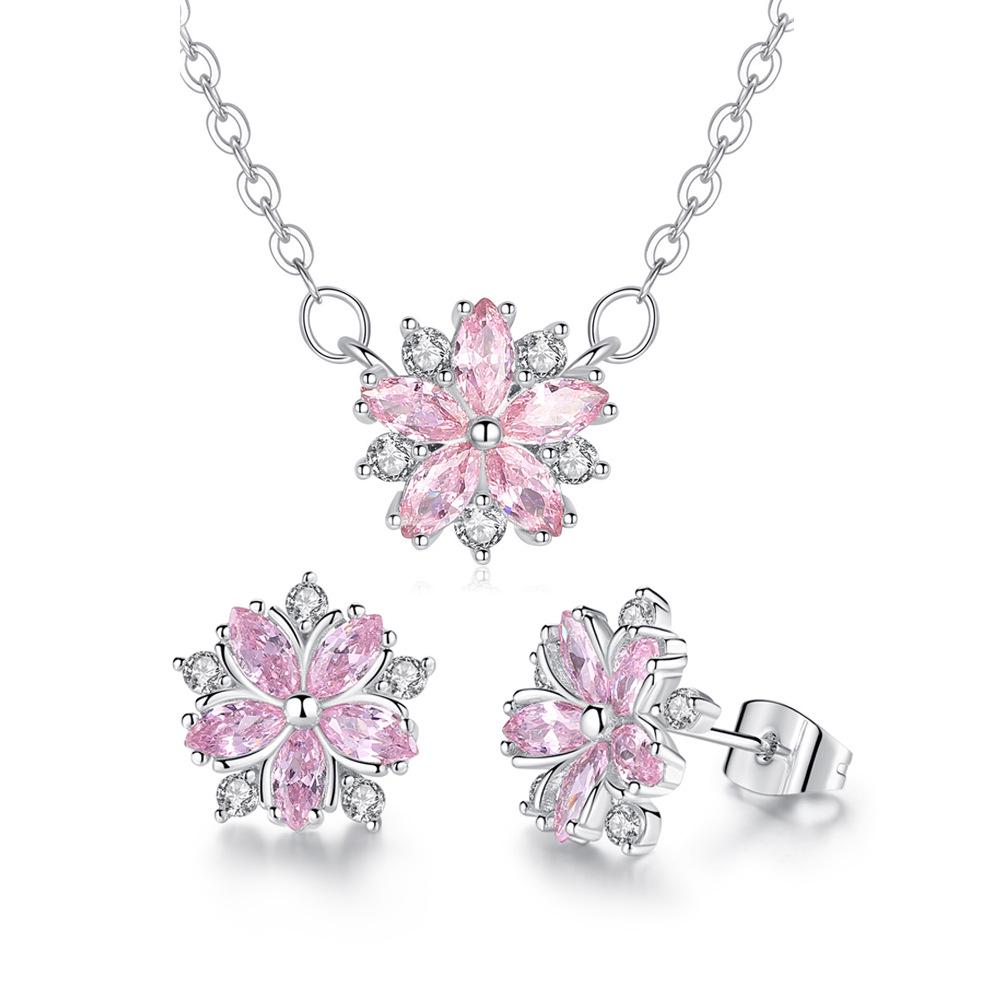 2023 Межграничный романтический набор украшений из циркона в форме лепестков для женщин: Ожерелье и серьги с цветами розовый
2023 Межграничный романтический набор украшений из циркона в форме лепестков для женщин: Ожерелье и серьги с цветами розовый