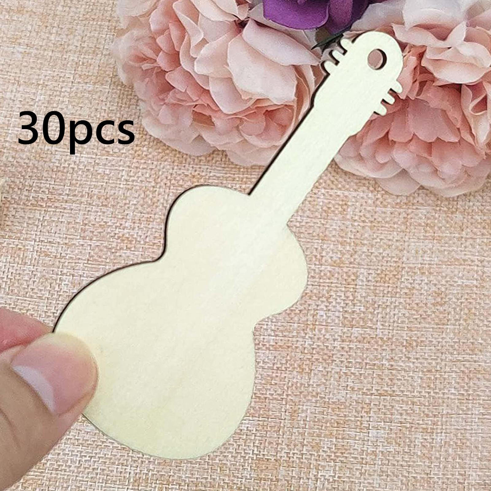 30Pcs Wooden Guitar Cutouts Wood Slices Creative Blank Pieces Ornaments for DIY Craft Writing
30Pcs Wooden Guitar Cutouts Wood Slices Creative Blank Pieces Ornaments for DIY Craft Writing