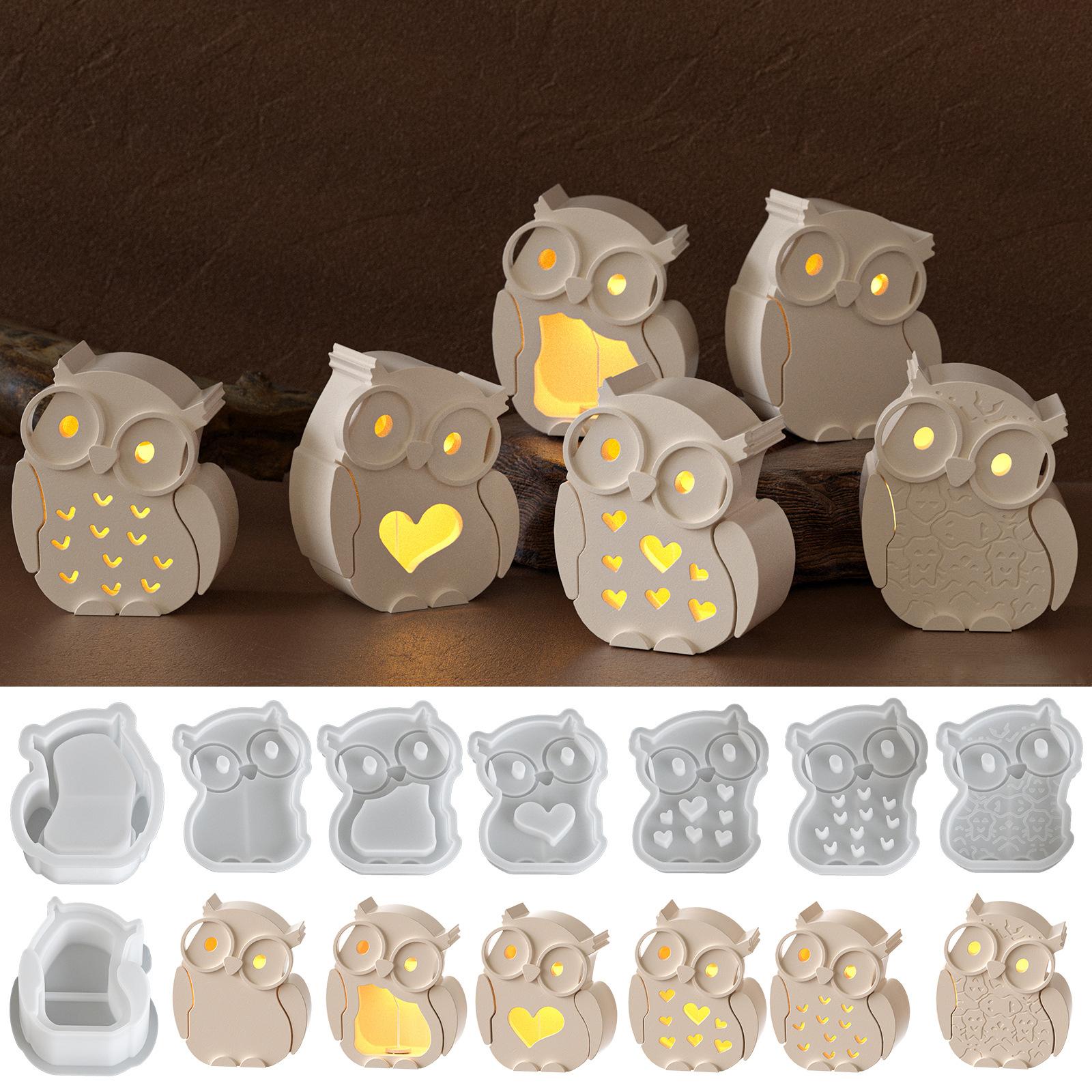 Halloween Hollow Owl Shaped Lamp Silhouette Silicone Mold Atmosphere Lamp Gift Box Candle Base Molds Plaster Craft Home Decor
Halloween Hollow Owl Shaped Lamp Silhouette Silicone Mold Atmosphere Lamp Gift Box Candle Base Molds Plaster Craft Home Decor