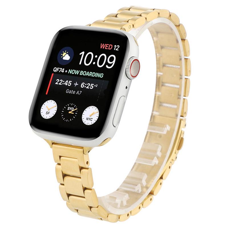 Watch Strap for Apple Watch Series 10 42mm/9 8 7 41mm/SE (2023) SE (2022) SE 6 5 4 40mm/3 2 1 38mm Three Beads Slim Metal Watch Band Gold
Watch Strap for Apple Watch Series 10 42mm/9 8 7 41mm/SE (2023) SE (2022) SE 6 5 4 40mm/3 2 1 38mm Three Beads Slim Metal Watch Band Gold