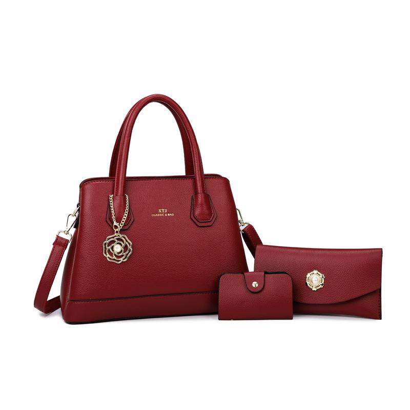 Women S Bag Trend Versatile Three-Piece Fashion Portable Tote Bag Set Bag красный
Women S Bag Trend Versatile Three-Piece Fashion Portable Tote Bag Set Bag красный