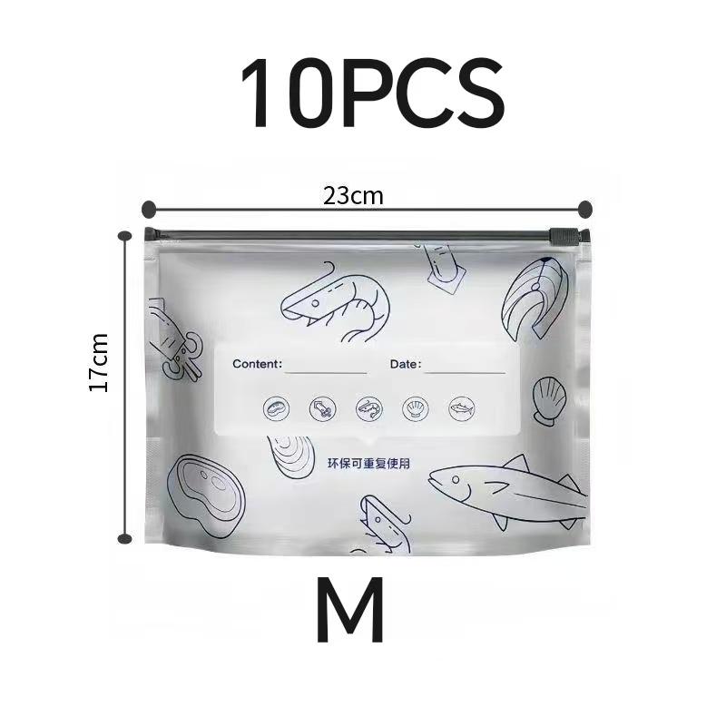 Zipper-style thickened aluminum foil sealed cold bag; home freezer food preservation bag; environmental food packaging bag.
Zipper-style thickened aluminum foil sealed cold bag; home freezer food preservation bag; environmental food packaging bag.