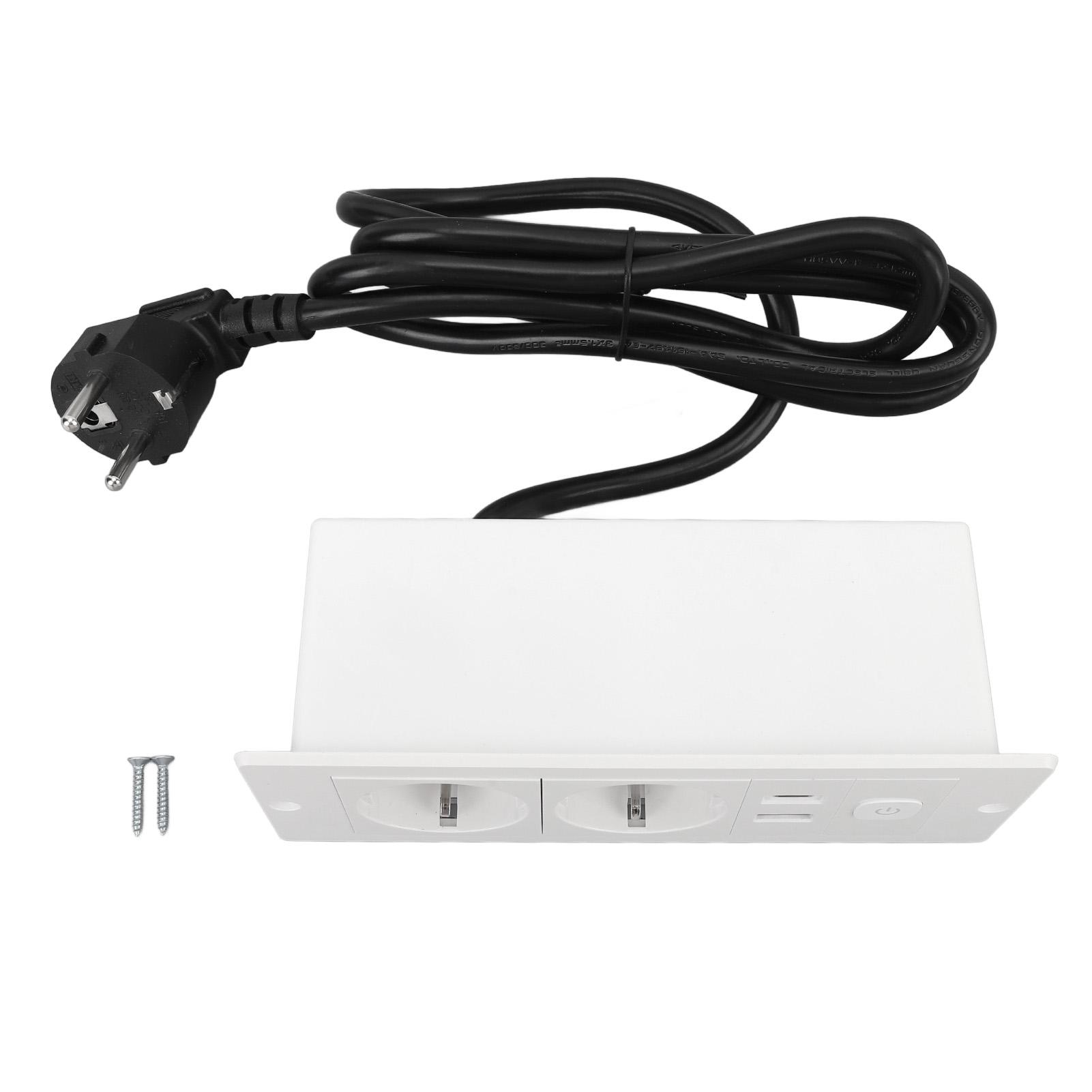 Recessed Power Strip 3 in 1 USB Type C Socket Embedded Desktop Outlet with Switch and Cable for
Recessed Power Strip 3 in 1 USB Type C Socket Embedded Desktop Outlet with Switch and Cable for