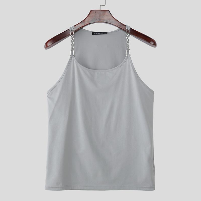 INCERUN Summer Men Strap Sleeveless Casual Loose Tank Tops Vest 2XL сірий колір
INCERUN Summer Men Strap Sleeveless Casual Loose Tank Tops Vest 2XL сірий колір