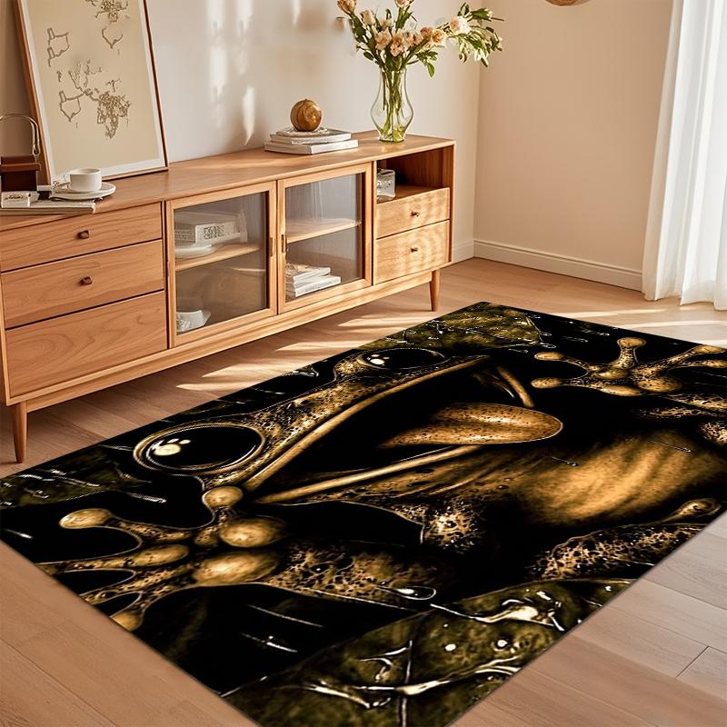 Gilded Frog Art Area Rug Non Slip Soft Floor Carpet for Living Room Bedroom Entryway Dramatic Textured Animal Decor 40x60cm
Gilded Frog Art Area Rug Non Slip Soft Floor Carpet for Living Room Bedroom Entryway Dramatic Textured Animal Decor 40x60cm