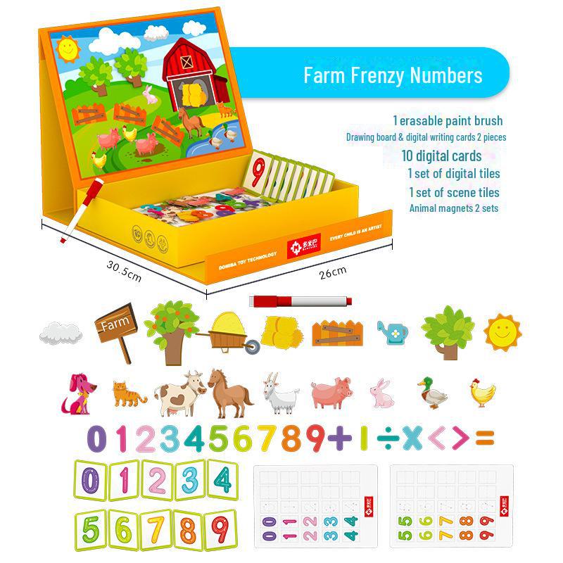 Domba Early Education Magnetic Puzzle for Kids, Ages 3-6
Domba Early Education Magnetic Puzzle for Kids, Ages 3-6