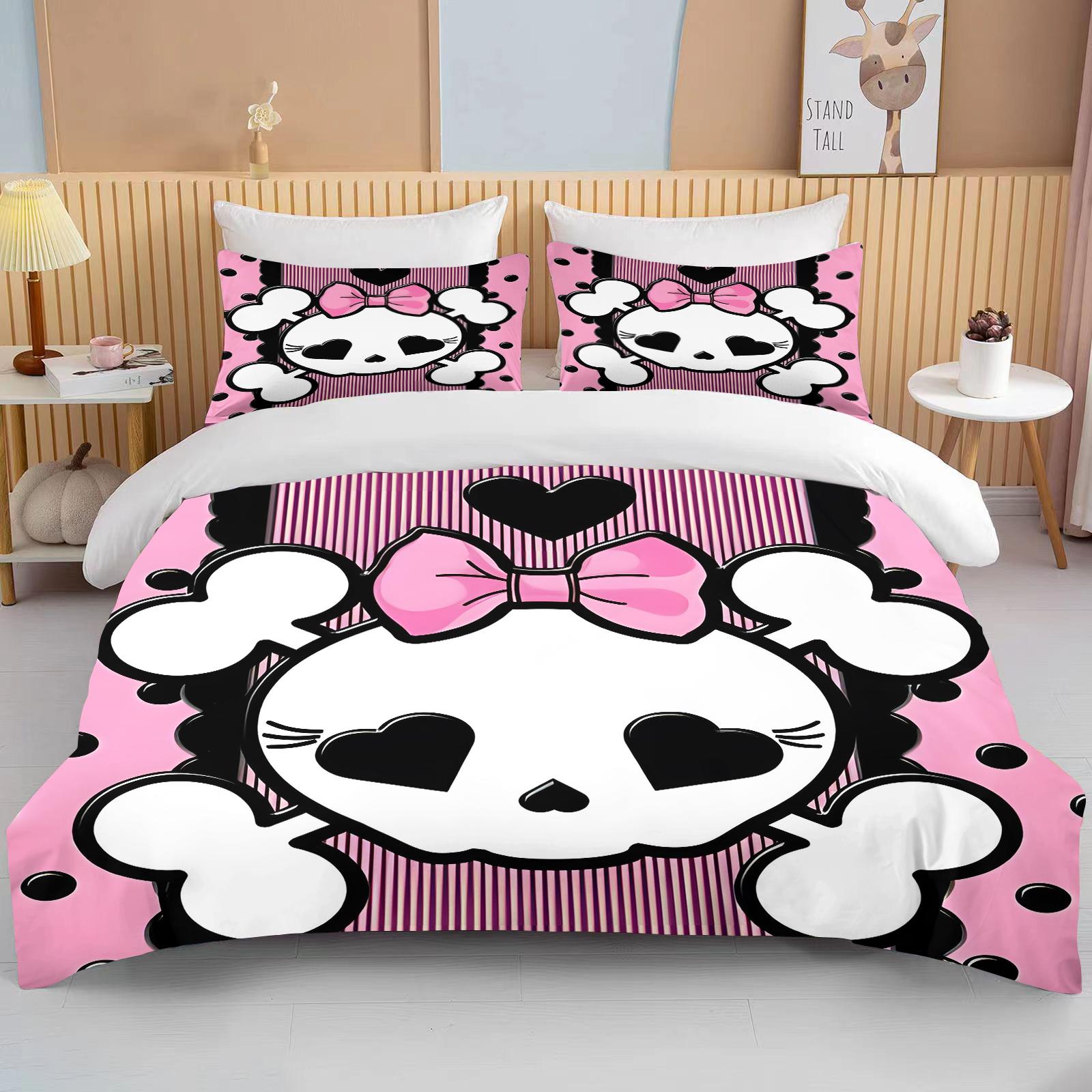 Comforter Pink Skull Print Bedding Set 1 2 S Adult And Children Bedding Set Luxury Grils Gift Full Size Comforter (quilt)-EU Single(135*200cm)3pcs
Comforter Pink Skull Print Bedding Set 1 2 S Adult And Children Bedding Set Luxury Grils Gift Full Size Comforter (quilt)-EU Single(135*200cm)3pcs