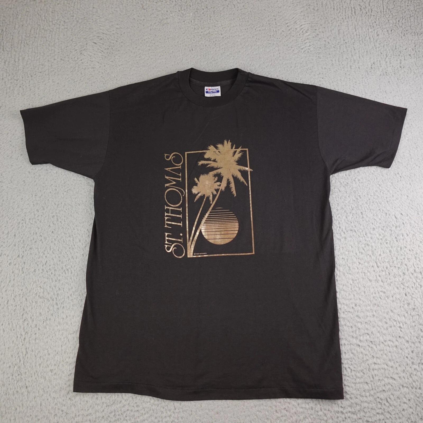 Vintage St. Thomas Shirt Mens XL Black Short Sleeve Single Stitch USA Made 1987 4XL
Vintage St. Thomas Shirt Mens XL Black Short Sleeve Single Stitch USA Made 1987 4XL