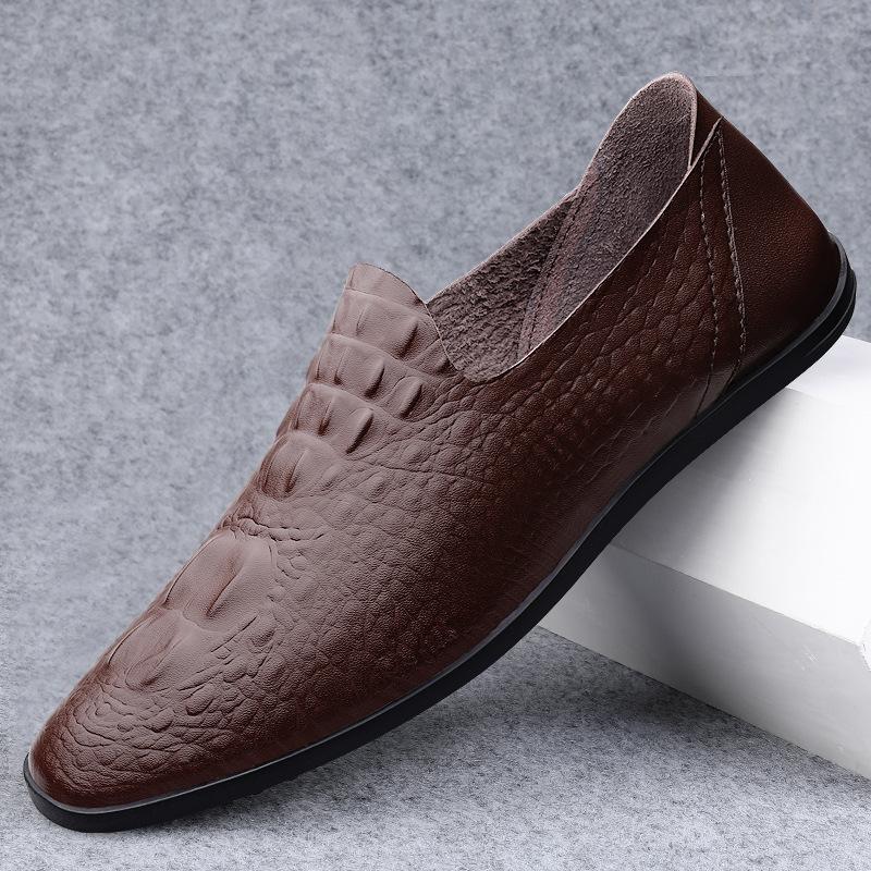 Men s shoes 2025 new summer men s crocodile pattern business leather shoes British round head soft sole casual lazy Doudou shoes 44 темно-коричневого кольору
Men s shoes 2025 new summer men s crocodile pattern business leather shoes British round head soft sole casual lazy Doudou shoes 44 темно-коричневого кольору