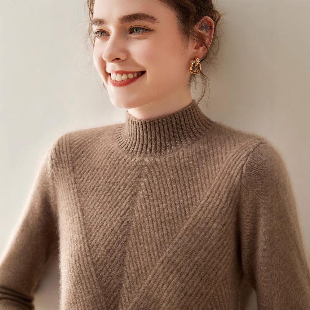Women s Slim Fit Cashmere Knitwear - Half High Neck Urban Casual Sweater for Autumn and Winter 2XL (135-150 jin)
Women s Slim Fit Cashmere Knitwear - Half High Neck Urban Casual Sweater for Autumn and Winter 2XL (135-150 jin)