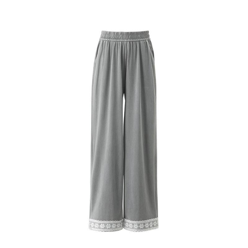 Japanese and Korean Elastic Waist Lace Washing Denim Wide-leg Pants for Women s Retro Sweet Straight-leg Casual Pants M
Japanese and Korean Elastic Waist Lace Washing Denim Wide-leg Pants for Women s Retro Sweet Straight-leg Casual Pants M